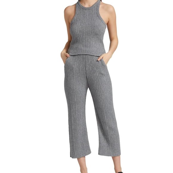 NAADAM Ribbed Straight Leg Pants - Picture 2 of 6